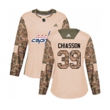 Women Adidas Washington Capitals #39 Alex Chiasson Authentic Camo Veterans Day Practice NHL Jersey