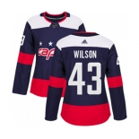 Women Adidas Washington Capitals #43 Tom Wilson Authentic Navy Blue 2018 Stadium Series NHL Jersey