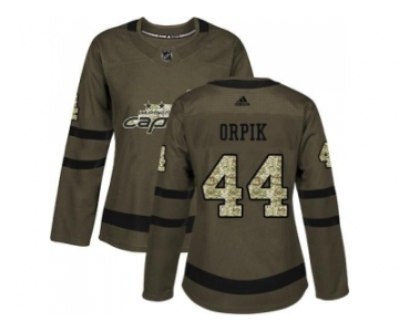 Women Adidas Washington Capitals #44 Brooks Orpik Green Salute to Service Stitched NHL Jersey