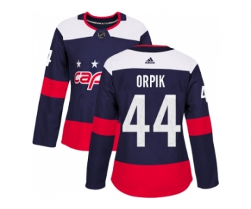 Women Adidas Washington Capitals #44 Brooks Orpik Navy Authentic 2018 Stadium Series Stitched NHL Jersey