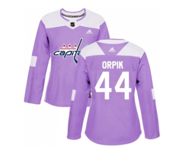 Women Adidas Washington Capitals #44 Brooks Orpik Purple Authentic Fights Cancer Stitched NHL Jersey