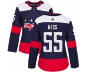 Women Adidas Washington Capitals #55 Aaron Ness Authentic Navy Blue 2018 Stadium Series NHL Jersey