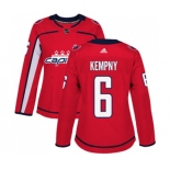 Women Adidas Washington Capitals #6 Michal Kempny Premier Red Home NHL Jersey