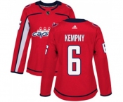 Women Adidas Washington Capitals #6 Michal Kempny Premier Red Home NHL Jersey