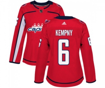 Women Adidas Washington Capitals #6 Michal Kempny Premier Red Home NHL Jersey