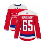 Women Adidas Washington Capitals #65 Andre Burakovsky Authentic Red Alternate NHL Jersey