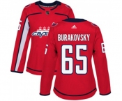 Women Adidas Washington Capitals #65 Andre Burakovsky Premier Red Home NHL Jersey