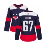 Women Adidas Washington Capitals #67 Riley Sutter Authentic Navy Blue 2018 Stadium Series NHL Jersey