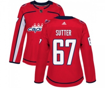 Women Adidas Washington Capitals #67 Riley Sutter Premier Red Home NHL Jersey