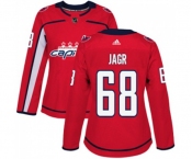 Women Adidas Washington Capitals #68 Jaromir Jagr Premier Red Home NHL Jersey