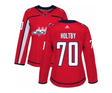 Women Adidas Washington Capitals #70 Braden Holtby Red Home Authentic Stitched NHL Jersey