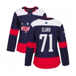 Women Adidas Washington Capitals #71 Kody Clark Authentic Navy Blue 2018 Stadium Series NHL Jersey