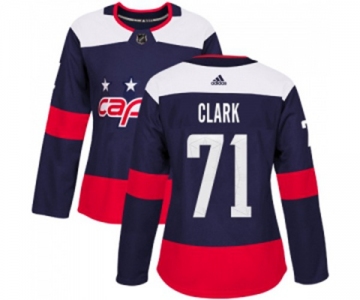 Women Adidas Washington Capitals #71 Kody Clark Authentic Navy Blue 2018 Stadium Series NHL Jersey