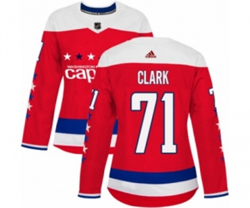 Women Adidas Washington Capitals #71 Kody Clark Premier Red Alternate NHL Jersey