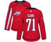 Women Adidas Washington Capitals #71 Kody Clark Premier Red Home NHL Jersey