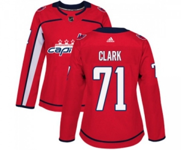 Women Adidas Washington Capitals #71 Kody Clark Premier Red Home NHL Jersey