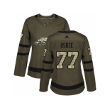 Women Adidas Washington Capitals #77 T.J Oshie Green Salute to Service Stitched NHL Jersey