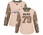 Women Adidas Washington Capitals #79 Nathan Walker Authentic Camo Veterans Day Practice NHL Jersey