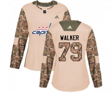 Women Adidas Washington Capitals #79 Nathan Walker Authentic Camo Veterans Day Practice NHL Jersey