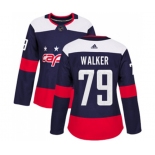 Women Adidas Washington Capitals #79 Nathan Walker Authentic Navy Blue 2018 Stadium Series NHL Jersey