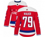 Women Adidas Washington Capitals #79 Nathan Walker Authentic Red Alternate NHL Jersey