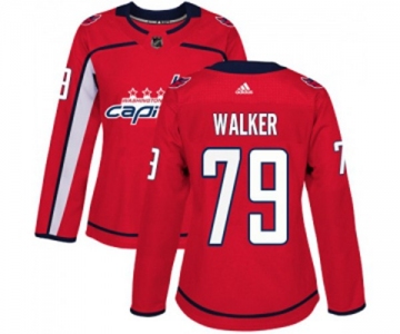 Women Adidas Washington Capitals #79 Nathan Walker Premier Red Home NHL Jersey