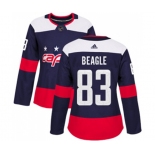 Women Adidas Washington Capitals #83 Jay Beagle Authentic Navy Blue 2018 Stadium Series NHL Jersey