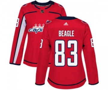 Women Adidas Washington Capitals #83 Jay Beagle Premier Red Home NHL Jersey