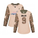 Women Adidas Washington Capitals #9 Dmitry Orlov Authentic Camo Veterans Day Practice NHL Jersey