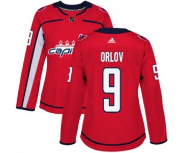 Women Adidas Washington Capitals #9 Dmitry Orlov Premier Red Home NHL Jersey