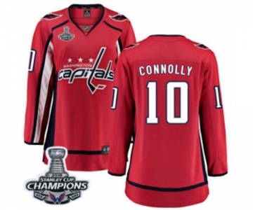 Women Washington Capitals #10 Brett Connolly Fanatics Branded Red Home Breakaway 2018 Stanley Cup Final Champions NHL Jersey