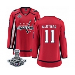 Women Washington Capitals #11 Mike Gartner Fanatics Branded Red Home Breakaway 2018 Stanley Cup Final Champions NHL Jersey