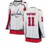 Women Washington Capitals #11 Mike Gartner Fanatics Branded White Away Breakaway NHL Jersey