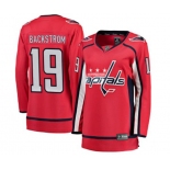 Women Washington Capitals #19 Nicklas Backstrom Fanatics Branded Red Home Breakaway NHL Jersey