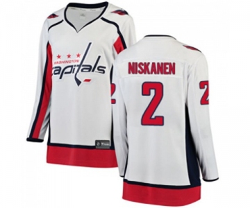 Women Washington Capitals #2 Matt Niskanen Fanatics Branded White Away Breakaway NHL Jersey