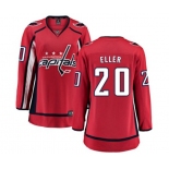 Women Washington Capitals #20 Lars Eller Fanatics Branded Red Home Breakaway NHL Jersey