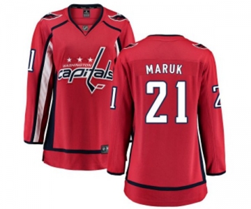 Women Washington Capitals #21 Dennis Maruk Fanatics Branded Red Home Breakaway NHL Jersey