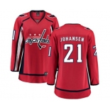 Women Washington Capitals #21 Lucas Johansen Fanatics Branded Red Home Breakaway NHL Jersey