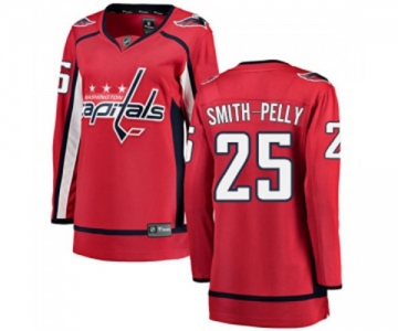 Women Washington Capitals #25 Devante Smith-Pelly Fanatics Branded Red Home Breakaway NHL Jersey