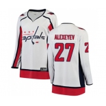 Women Washington Capitals #27 Alexander Alexeyev Fanatics Branded White Away Breakaway NHL Jersey