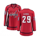 Women Washington Capitals #29 Christian Djoos Fanatics Branded Red Home Breakaway NHL Jersey