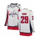 Women Washington Capitals #29 Christian Djoos Fanatics Branded White Away Breakaway NHL Jersey