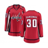 Women Washington Capitals #30 Ilya Samsonov Fanatics Branded Red Home Breakaway NHL Jersey