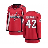 Women Washington Capitals #42 Martin Fehervary Fanatics Branded Red Home Breakaway NHL Jersey