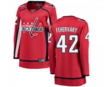 Women Washington Capitals #42 Martin Fehervary Fanatics Branded Red Home Breakaway NHL Jersey