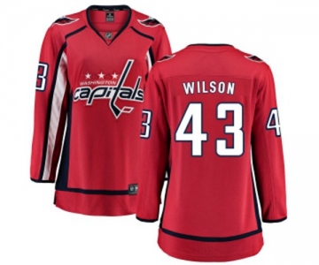 Women Washington Capitals #43 Tom Wilson Fanatics Branded Red Home Breakaway NHL Jersey