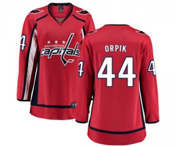 Women Washington Capitals #44 Brooks Orpik Fanatics Branded Red Home Breakaway NHL Jersey