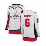 Women Washington Capitals #6 Michal Kempny Fanatics Branded White Away Breakaway NHL Jersey