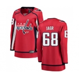 Women Washington Capitals #68 Jaromir Jagr Fanatics Branded Red Home Breakaway NHL Jersey