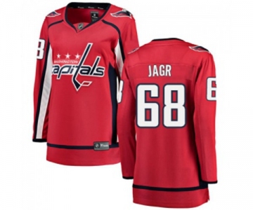 Women Washington Capitals #68 Jaromir Jagr Fanatics Branded Red Home Breakaway NHL Jersey